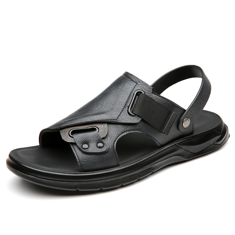 2025 Nove muške sandale od prave kože, muške ljetne muške cipele za plažu, sandale s mekim potplatom, višenamjenske sandale, moderne