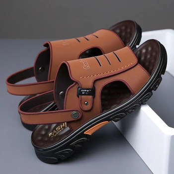 Muške sandale za ljeto 2024., nove cipele za plažu, za vožnju, mekane, neklizajuće, vodootporne, muške sandale s dvostrukom namjenom za vanjsko nošenje