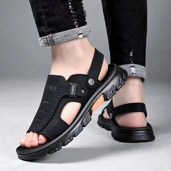 Ανδρικά Σανδάλια 2024 Καλοκαιρινά Νέα Παπούτσια Παραλίας Οδήγηση Μαλακή επιφάνεια Αντιολισθητικά Αδιάβροχα Ανδρικά Σανδάλια Διπλής Χρήσης για Εξωτερική Χρήση