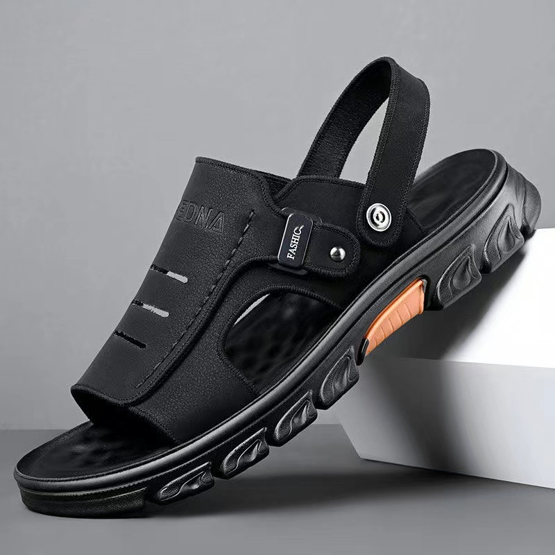 Muške sandale za ljeto 2024., nove cipele za plažu, za vožnju, mekane, neklizajuće, vodootporne, muške sandale s dvostrukom namjenom za vanjsko nošenje