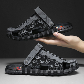 Kožne sandale za muškarce, ljetni neklizajući dezodorans, sandale s dvostrukom namjenom za vožnju i rad na otvorenom, Vijetnamske papuče za plažu Baotou