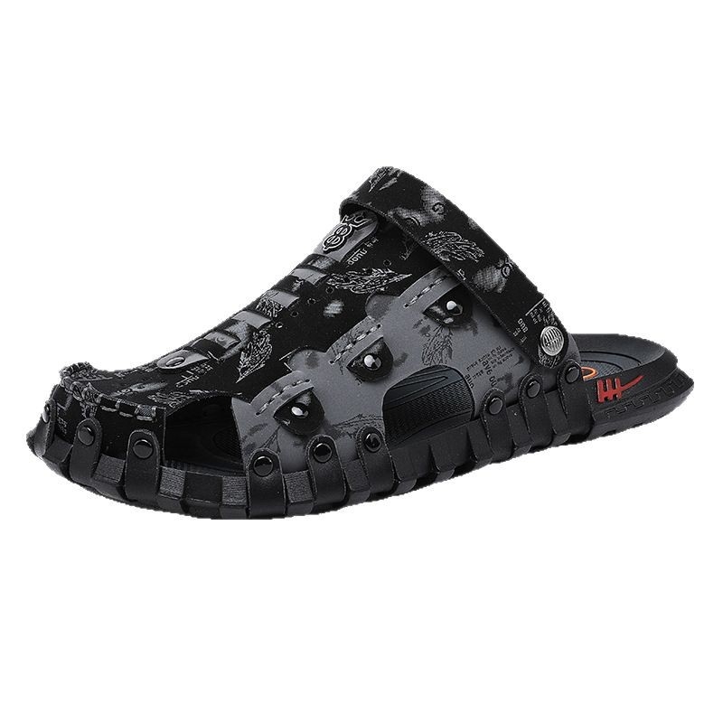 Kožne sandale za muškarce, ljetni neklizajući dezodorans, sandale s dvostrukom namjenom za vožnju i rad na otvorenom, Vijetnamske papuče za plažu Baotou