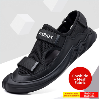 Sandale za muškarce, ljeto 2025., nove vijetnamske rimske cipele za plažu, Baotou mrežaste prozračne muške cipele za vanjsku ležernu upotrebu