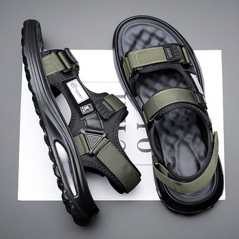 Muške ljetne sandale za sportove na otvorenom, neklizajuće dezodoransne sandale za vozače, muške cipele za vožnju u Vijetnamu, cipele za plažu