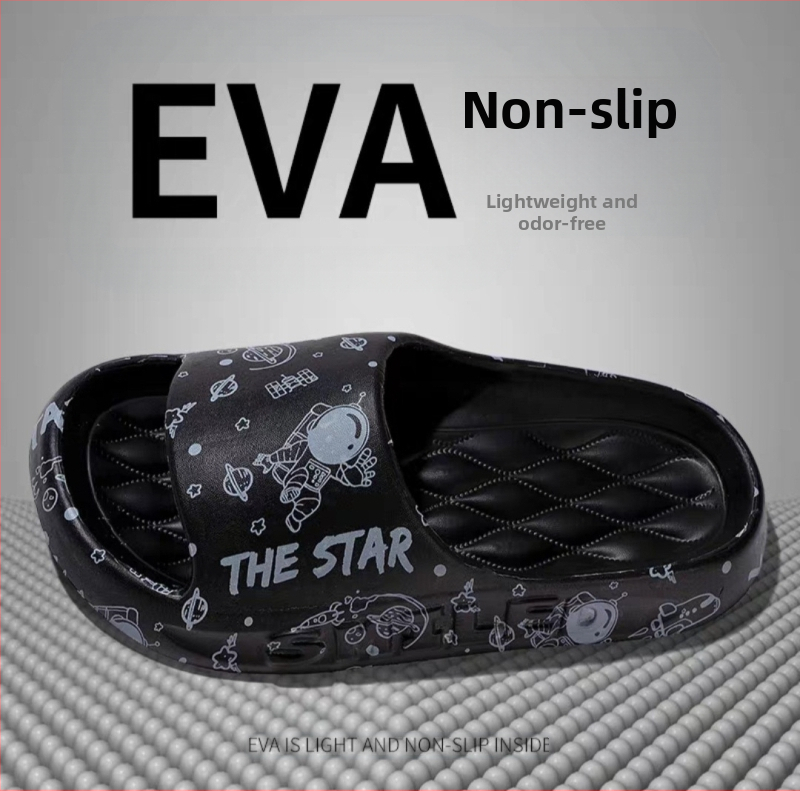 Žengiant ant išmatų, vyriškos vasarinės lauko šlepetės, vonios kambario neslystančios EVA sandalai ir šlepetės, moteriškos