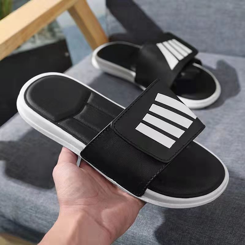 Jaunas vasaras čības vīriešiem, modernas, modernas un ērtas virsdrēbes, biezas zoles pāru pludmales apavi, mīkstas zoles slīpas kurpes