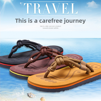 2025 Νέες σαγιονάρες ιαπωνικού στιλ για άνδρες, καλοκαιρινά αντιολισθητικά σανδάλια εξωτερικού χώρου, βιετναμέζικα παπούτσια παραλίας από καουτσούκ, μοντέρνα