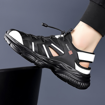 Cezhraničná pánska obuv Zahraničný obchod Juhovýchodná Ázia Sandále Torre Topánky Kórejský štýl Trendy topánky Duté sandále Topánky s dierkami Rímske topánky Vodičské topánky