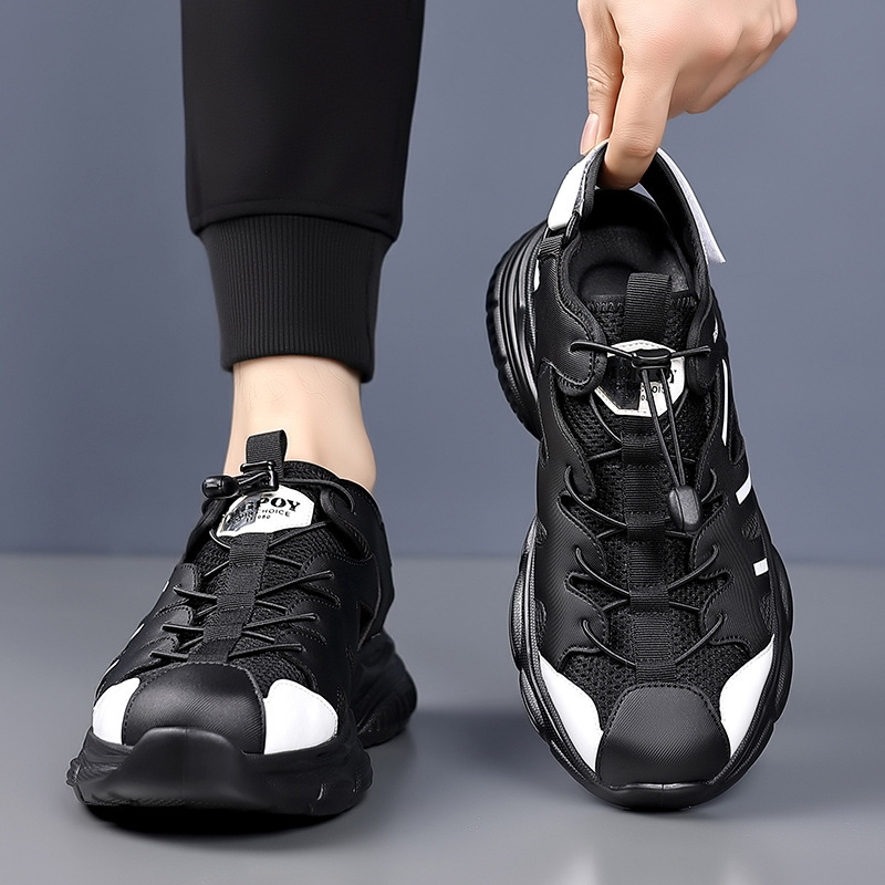 Cezhraničná pánska obuv Zahraničný obchod Juhovýchodná Ázia Sandále Torre Topánky Kórejský štýl Trendy topánky Duté sandále Topánky s dierkami Rímske topánky Vodičské topánky