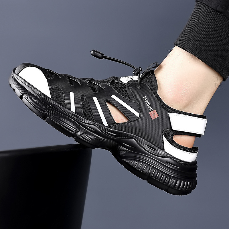 Cezhraničná pánska obuv Zahraničný obchod Juhovýchodná Ázia Sandále Torre Topánky Kórejský štýl Trendy topánky Duté sandále Topánky s dierkami Rímske topánky Vodičské topánky