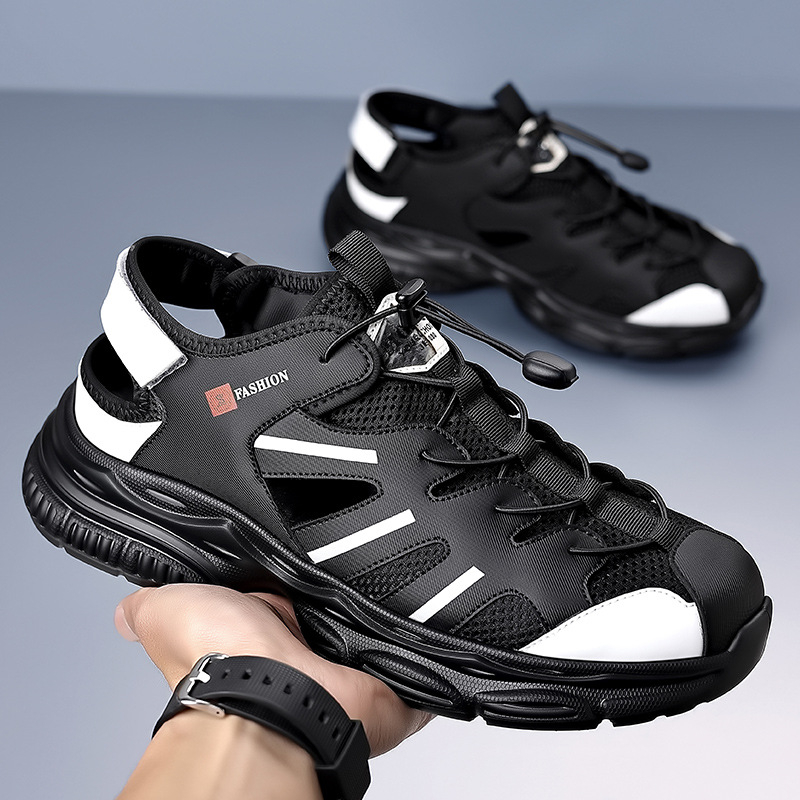 Cezhraničná pánska obuv Zahraničný obchod Juhovýchodná Ázia Sandále Torre Topánky Kórejský štýl Trendy topánky Duté sandále Topánky s dierkami Rímske topánky Vodičské topánky