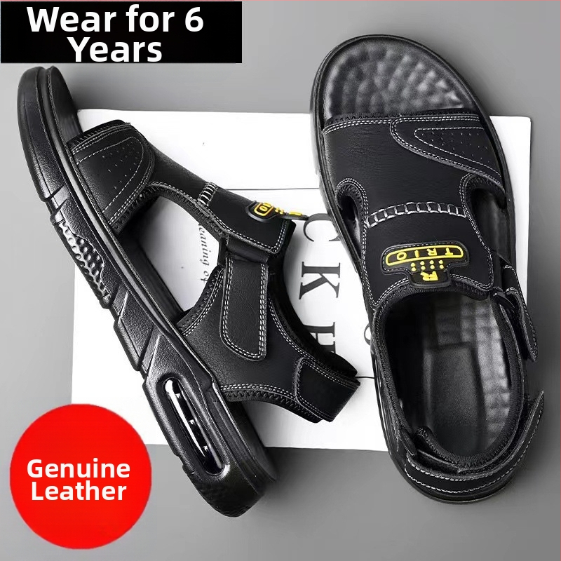 2023 Letné nové pánske kožené ležérne sandále, športové, na šoférovanie, vonkajšiu plážovú obuv, módne topánky pre mládež 0005