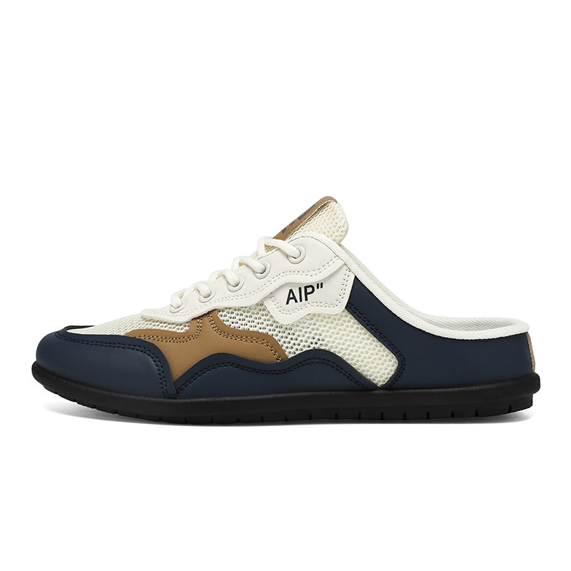 pluss-suuruses Baotou poolsussid meestele hingavad õhukesest võrgust pealisrõivad libisevad sportlikud pehme tallaga rannasandaalid ilma kontsata