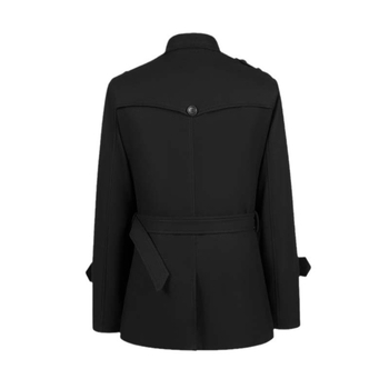 2024 m. „Amazon“ naujas vyriškas vidutinio ilgio vilnonis paltas, vienspalvis, paprastas darbo drabužis, vilnonis lietpaltis, vyriški viršūs