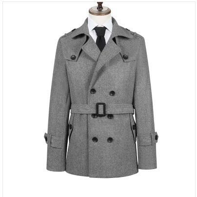 2024 m. „Amazon“ naujas vyriškas vidutinio ilgio vilnonis paltas, vienspalvis, paprastas darbo drabužis, vilnonis lietpaltis, vyriški viršūs