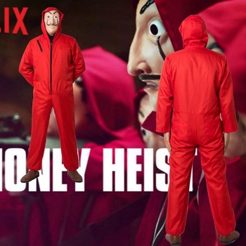Paberrahamaja Halloweeni jumpsuit cosplaydali Dali kostüüm kaardimaja jumpsuit saata klounimask