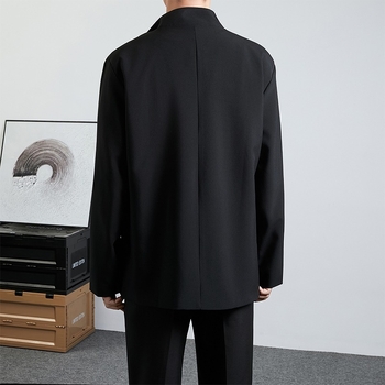 Китайски стил Ново яке с метална катарама в китайски стил Мъжко пролетно-есенно яке с яка Танг