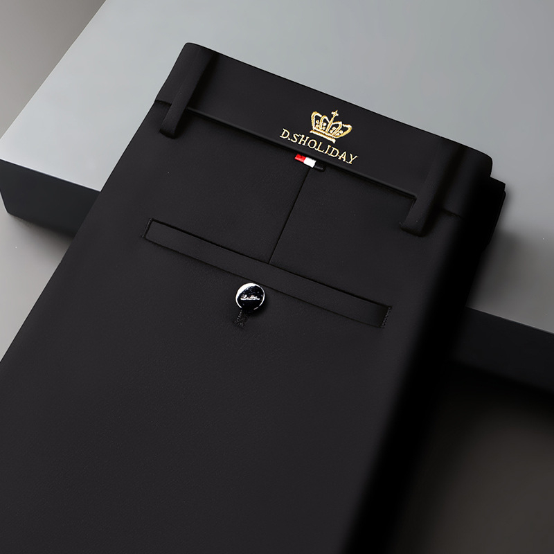 Sügisesed vabaajapüksid meestele, sirgete jalajälgedega paksud äripüksid noortele ja keskealistele meestele, neljasuunalised venivad pikad püksid, Korea stiilis Briti stiilis meeste püksid