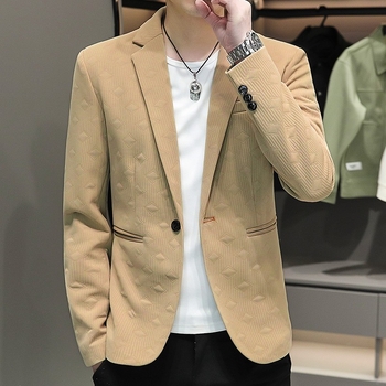 Трансграничен нов 2024 Нов корейски стил Small Suit Основен продукт Нов корейски костюм Мъжки младежки диамантено тънък крой Small