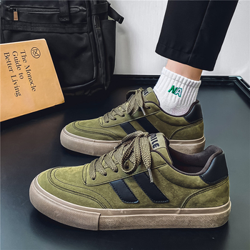 Φθινοπωρινά και χειμωνιάτικα νέα ανδρικά ευέλικτα παπούτσια σανίδας, αναπνεύσιμα, casual παπούτσια για νέους, μοντέρνα παπούτσια street training