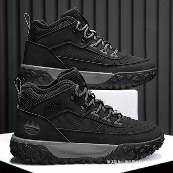 Ανδρικά Παπούτσια Ορειβασίας Φθινόπωρο Νέα Ανθεκτικά στη φθορά Χοντρή σόλα Αντιολισθητικά Υπαίθρια Αθλήματα Προστασία Εργασίας Εργασία Αδιάβροχα Δερμάτινα Παπούτσια Ψηλής Κορυφής