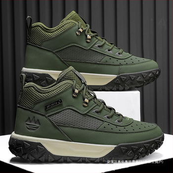 Ανδρικά Παπούτσια Ορειβασίας Φθινόπωρο Νέα Ανθεκτικά στη φθορά Χοντρή σόλα Αντιολισθητικά Υπαίθρια Αθλήματα Προστασία Εργασίας Εργασία Αδιάβροχα Δερμάτινα Παπούτσια Ψηλής Κορυφής