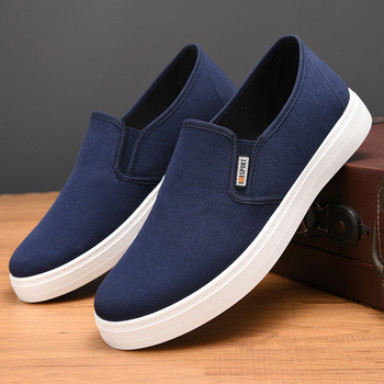 Slip-On Lazy Canvas Shoes, Casual και Μοντέρνα Ανδρικά Αθλητικά Παπούτσια Κορεάτικου Στυλ, Καθημερινά Ελαφριά και Άνετα Υφασμάτινα Παπούτσια για Μεσήλικες και Ηλικιωμένους