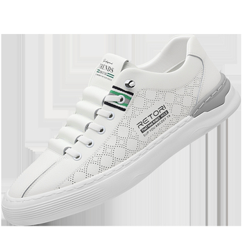 Νέα ανδρικά λευκά παπούτσια casual μόδας, καλοκαιρινά αναπνεύσιμα παπούτσια οδήγησης με πεντάλ, μια γενιά μαλλιών