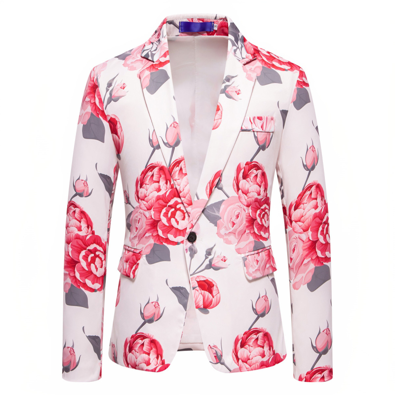 Tarpvalstybinė užsienio prekyba rudens ir žiemos naujas vyriškas vienos sagos rožės rašto kostiumas, suknelė, sportiniai drabužiai, vyriškas paltas