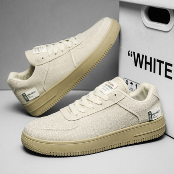 Ανδρικά Παπούτσια 2024 Νέα Καλοκαιρινά Αναπνέοντα Μοντέρνα Παπούτσια Πλατφόρμας για Όλα τα Αγώνα Ανδρικά Αθλητικά Παπούτσια από Λινό Καμβά