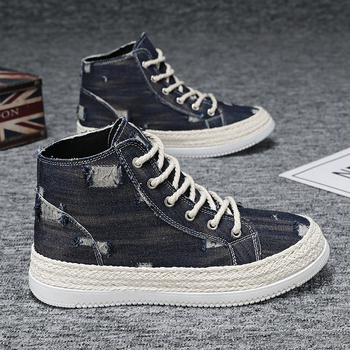 Παπούτσια από καμβά Ανδρικά Φθινοπωρινά Νέα Ανδρικά Παπούτσια Εφηβικά Μοντέρνα Αθλητικά Παπούτσια All-match Κορεάτικο Στυλ Ψηλά Αθλητικά Παπούτσια Casual Μοντέρνα Παπούτσια