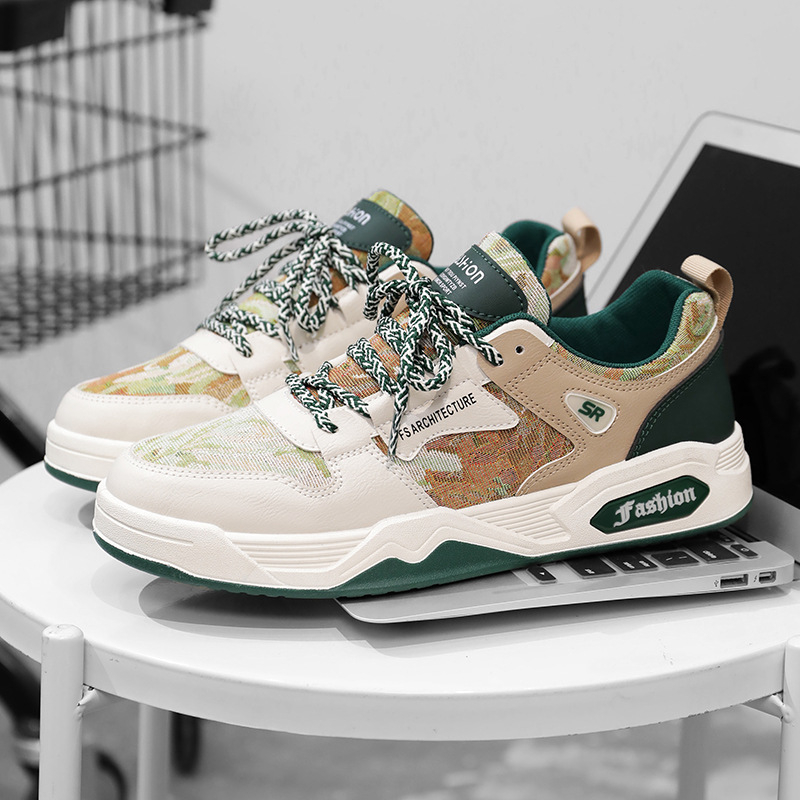 Pánska obuv National Fashion 2024, nová letná priedušná všestranná nika, ležérna doska, hrubá podrážka, protišmyková športová módna obuv