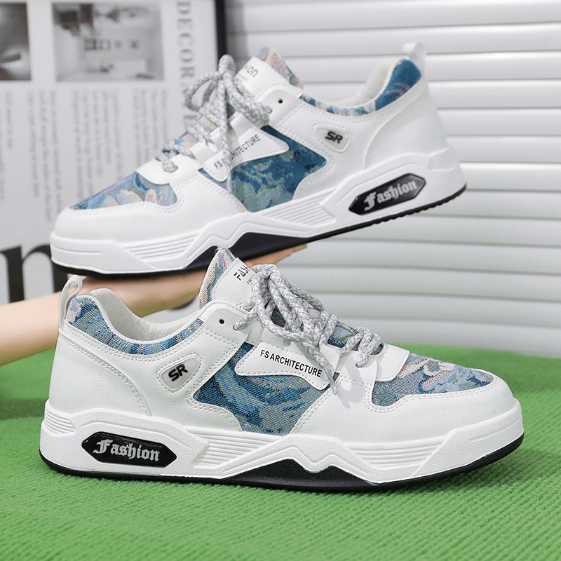 Pánska obuv National Fashion 2024, nová letná priedušná všestranná nika, ležérna doska, hrubá podrážka, protišmyková športová módna obuv