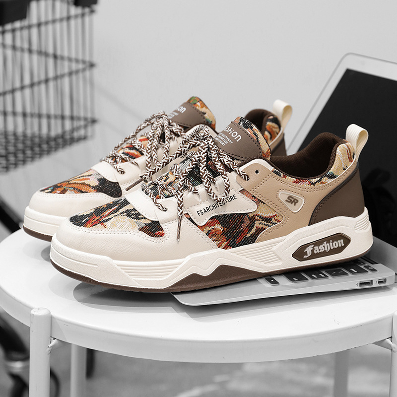 Pánska obuv National Fashion 2024, nová letná priedušná všestranná nika, ležérna doska, hrubá podrážka, protišmyková športová módna obuv