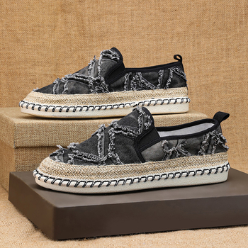 Ανδρικά παπούτσια από καμβά, καλοκαιρινά, αναπνεύσιμα, ανδρικά υφασμάτινα παπούτσια Old Beijing Fisherman, μονόποδα, casual, ευέλικτα τζιν, μοντέρνα παπούτσια