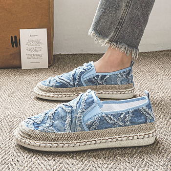 Ανδρικά παπούτσια από καμβά, καλοκαιρινά, αναπνεύσιμα, ανδρικά υφασμάτινα παπούτσια Old Beijing Fisherman, μονόποδα, casual, ευέλικτα τζιν, μοντέρνα παπούτσια