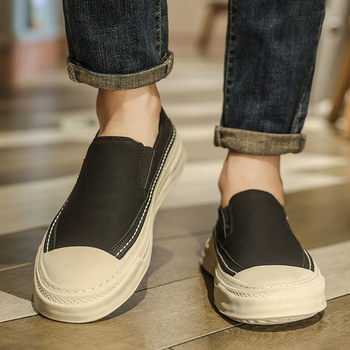 Lazy Shoes Ανδρικά Παπούτσια 2024 Νέο Στυλ Slip-on Απλά Χαμηλά Παπούτσια Ανθεκτικά στη Φθορά Κορεάτικου Στυλ Ins Στυλ Όλα ταιριάζει Καθημερινά Μοντέρνα Παπούτσια