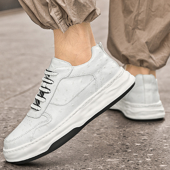 Ανδρικά παπούτσια μικρού μεγέθους 37 με χοντρή σόλα, πράσινα, μοντέρνα παπούτσια, αναπνεύσιμα, μαλακά, ραμμένα στο χέρι, δερμάτινα παπούτσια χονδρικής