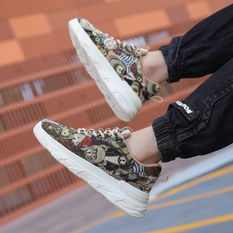 Pánska obuv cezhraničného zahraničného obchodu 2025 nová jeseň a zima s hrubou podrážkou, protišmyková teniska v retro farbe, osobnosť, pánske topánky Torre