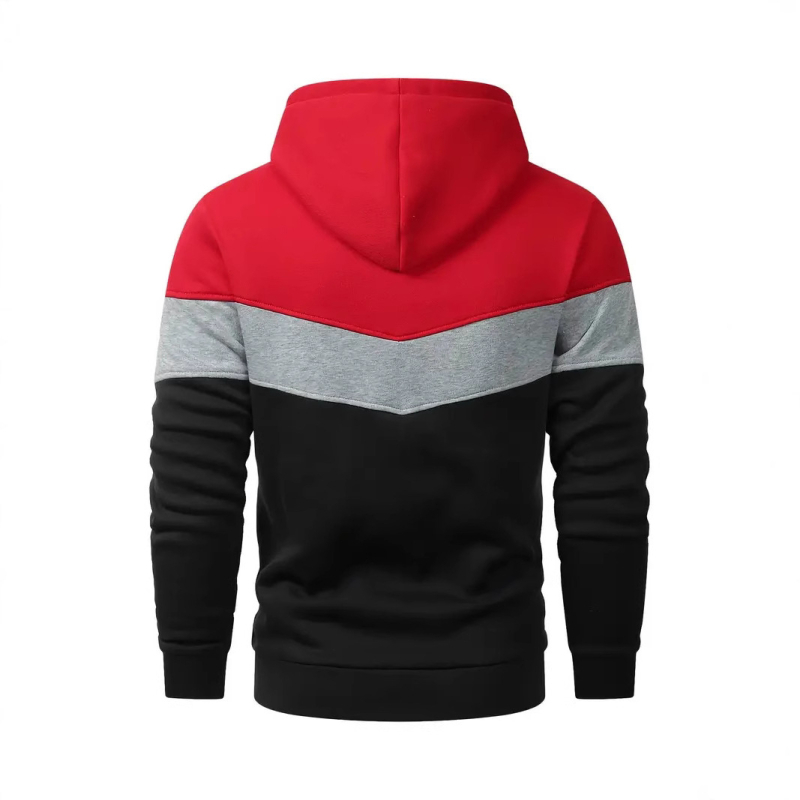 Határokon átnyúló Amazon tavaszi és őszi európai és amerikai férfi színben illő kontrasztos divatos kapucnis pulóver férfi lezser sportfelső