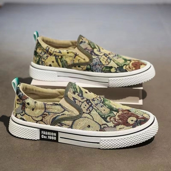 Νέα καλοκαιρινά παπούτσια από καμβά για άνδρες με χαμηλό πάνω μέρος, casual παπούτσια skate Bear σε κορεατικό στιλ, μοντέρνα, φλατ παπούτσια για εφήβους σε όλα τα γούστα, μοντέρνα