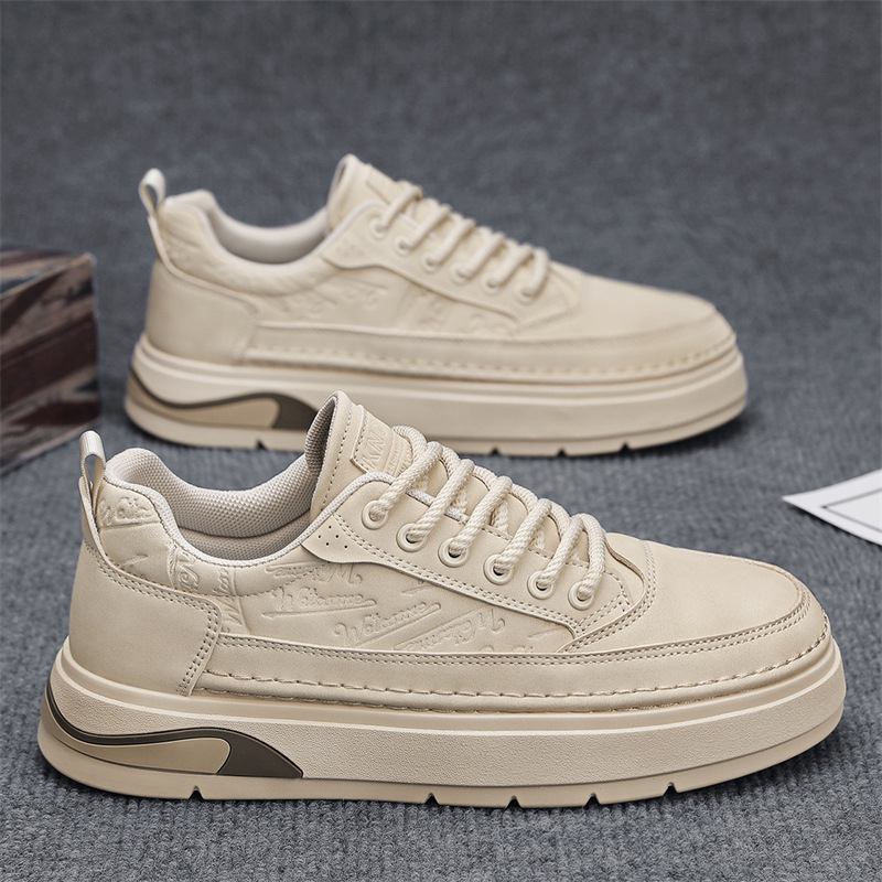 Nove muške cipele s debelim potplatom, povećane crne niske cipele za boarding, muške male Zhongde cipele za trening, moderne cipele za mlade, za četiri godišnja doba