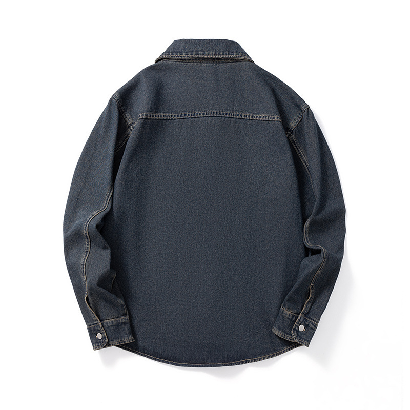 Cezhraničný veľkoobchod 2024 jeseň nová košeľa s dlhým rukávom bavlnená značka tide rifľová košeľa kabát rifľový kabát