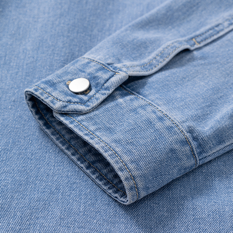 Cezhraničný veľkoobchod 2024 jeseň nová košeľa s dlhým rukávom bavlnená značka tide rifľová košeľa kabát rifľový kabát