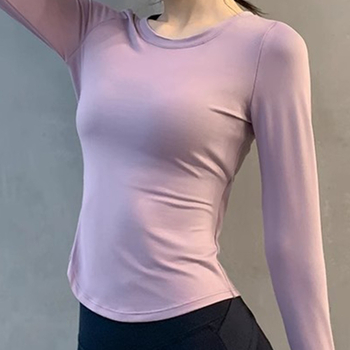 Professionaalsed jooga pikkade varrukatega topid, liibuvad ja seksikad internetikuulsuste fitnessiriided, naiste kiiresti kuivavad riided, suvised õhukesed spordi-T-särgid, salendav välimus