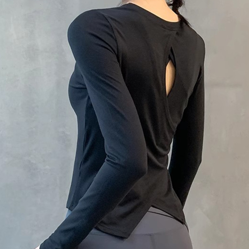 Professionaalsed jooga pikkade varrukatega topid, liibuvad ja seksikad internetikuulsuste fitnessiriided, naiste kiiresti kuivavad riided, suvised õhukesed spordi-T-särgid, salendav välimus