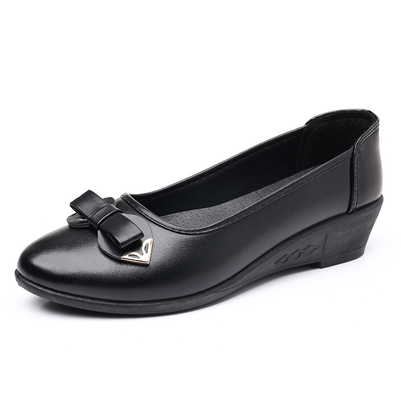 Nové dámske kožené topánky, materské topánky, pohodlné mäkké kožené materské topánky, kuchynské pracovné ploché topánky KFC, dámske topánky