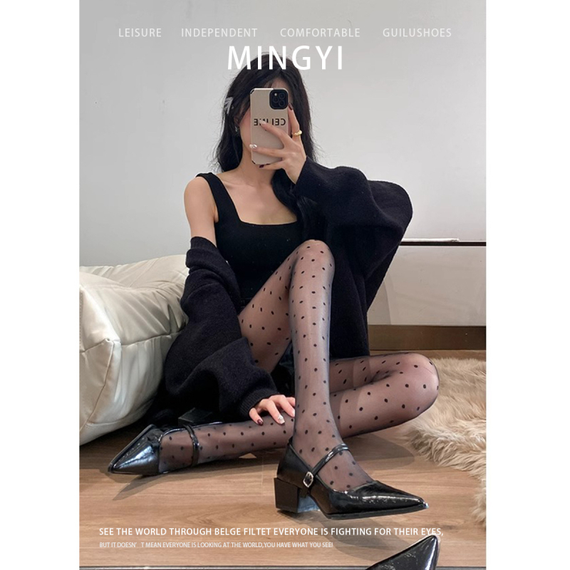 Verzia z hovädzej kože ~ Dámske čierne topánky z pravej kože s ostrou špičkou, nový štýl 2025, retro, s prackou a hrubým podpätkom, topánky Mary Jane pre ženy