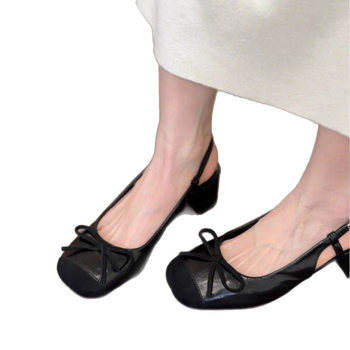 Γαλλικά ψηλοτάκουνα σανδάλια με ασημένια δάχτυλα, Fairy Shoes 2025, νέα ανοιξιάτικα και καλοκαιρινά παπούτσια με φιόγκο και φούστα