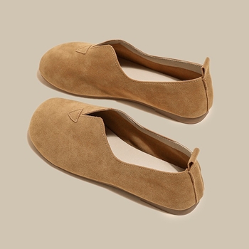 Dámske topánky s mäkkým dnom a plytkými ústami, nové, jar a jeseň 2025, plus size ploché topánky, nazúvacie, mliečne topánky, univerzálne topánky v tvare fazule